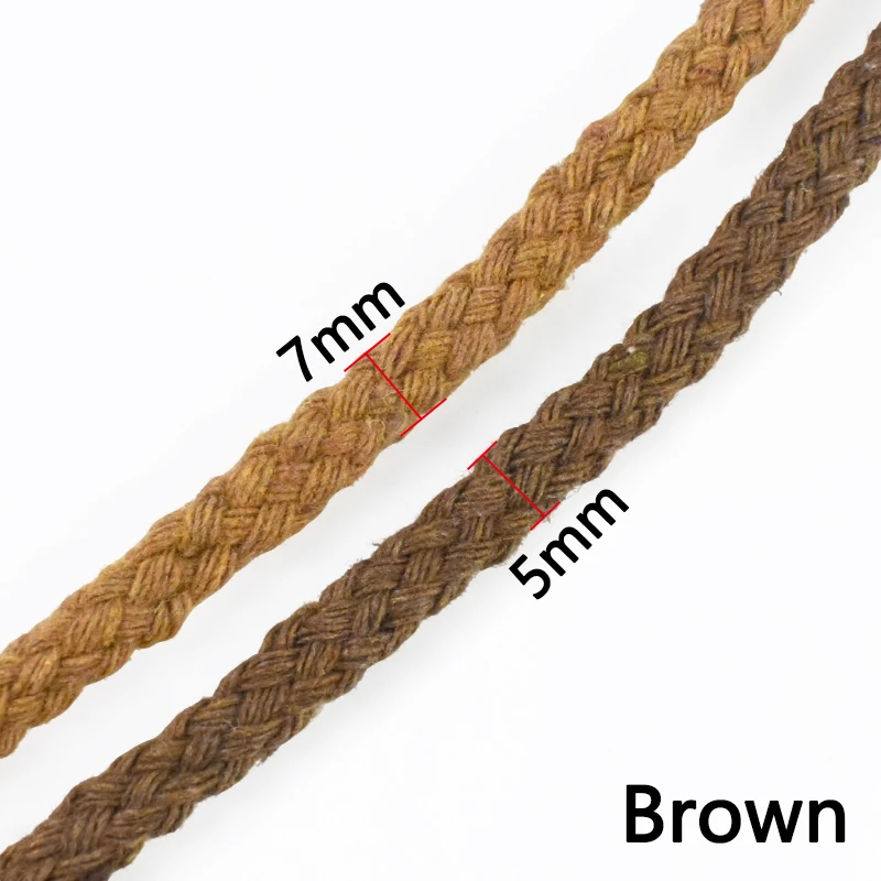 Premium Cotton Twisted Rope for Sewing & Crafting - 10M 5/7mm, Ideal for Bag Straps & Home Decor