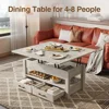 Lift Top Coffee Table, Multi-Function Convertible Coffees Tables with Drawers, Coffee Table Converts To Dining Tables 4