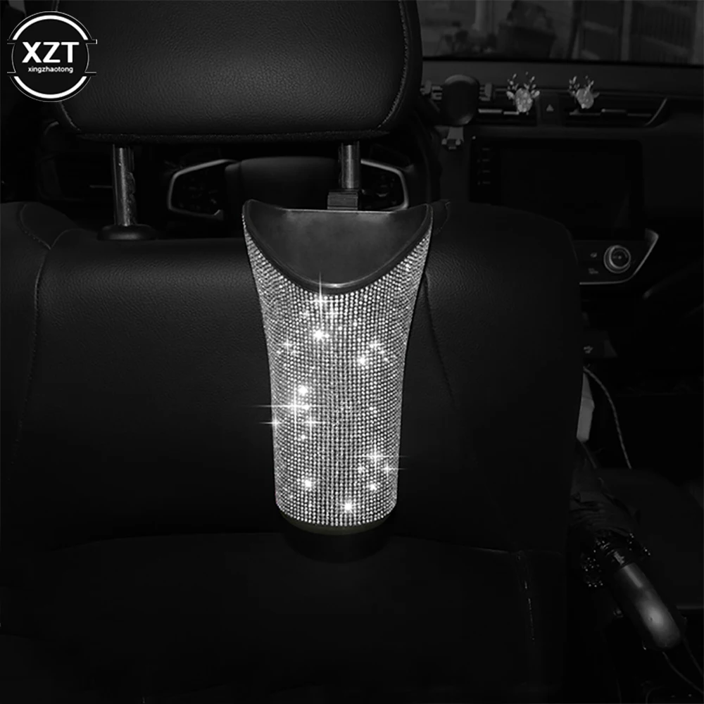 Car Umbrella Holder Storage Box Organizer Barrel Car Hanging Water Bottles Rack Bling Accessories for Woman