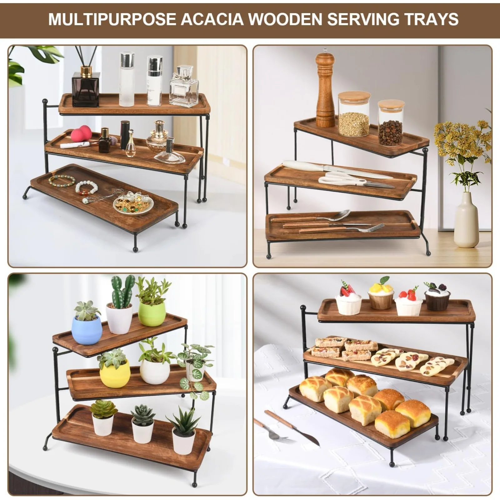 Acacia Wooden Serving Tray 4