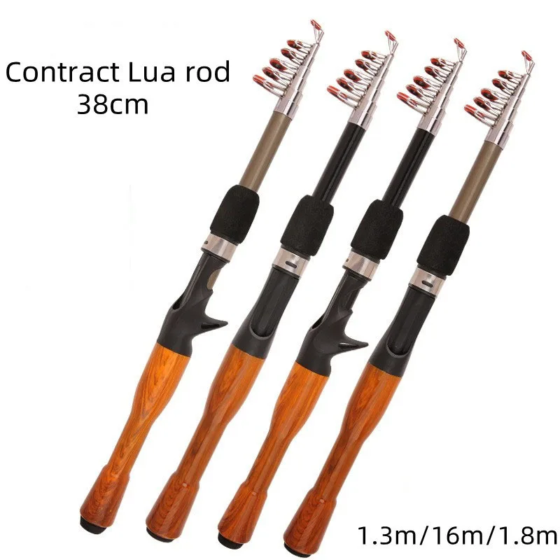 WoodRodSpinningCastingFishingRodwith13m16m18mBaitcasting