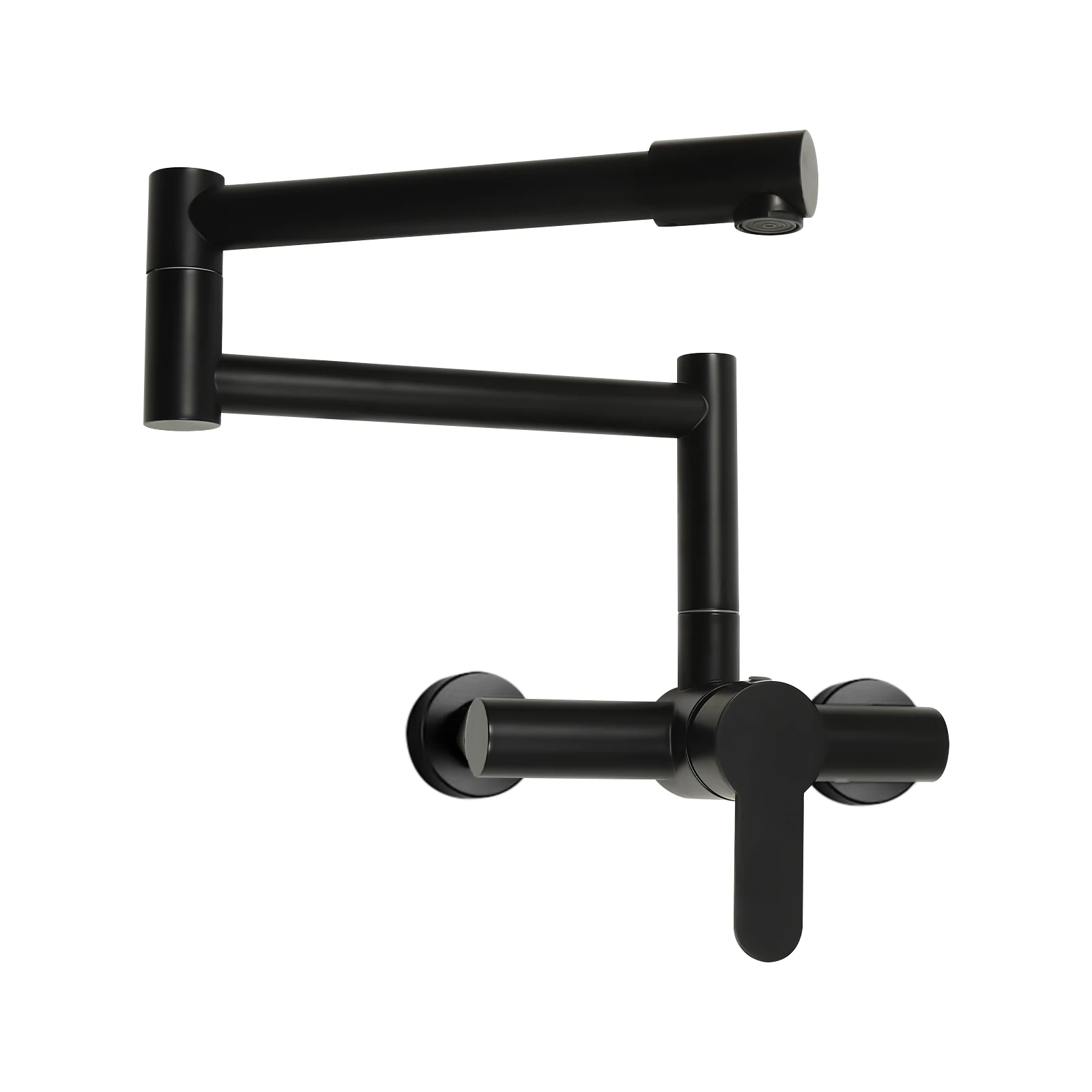 360 ° Drehbare montierte Einhebel-Mischbatterie, Küchenarmatur, Wandwand, Küchenarmatur, Messing, Wandmontage, Waschbecken-Mischbatterie für Küchen – Detail 9