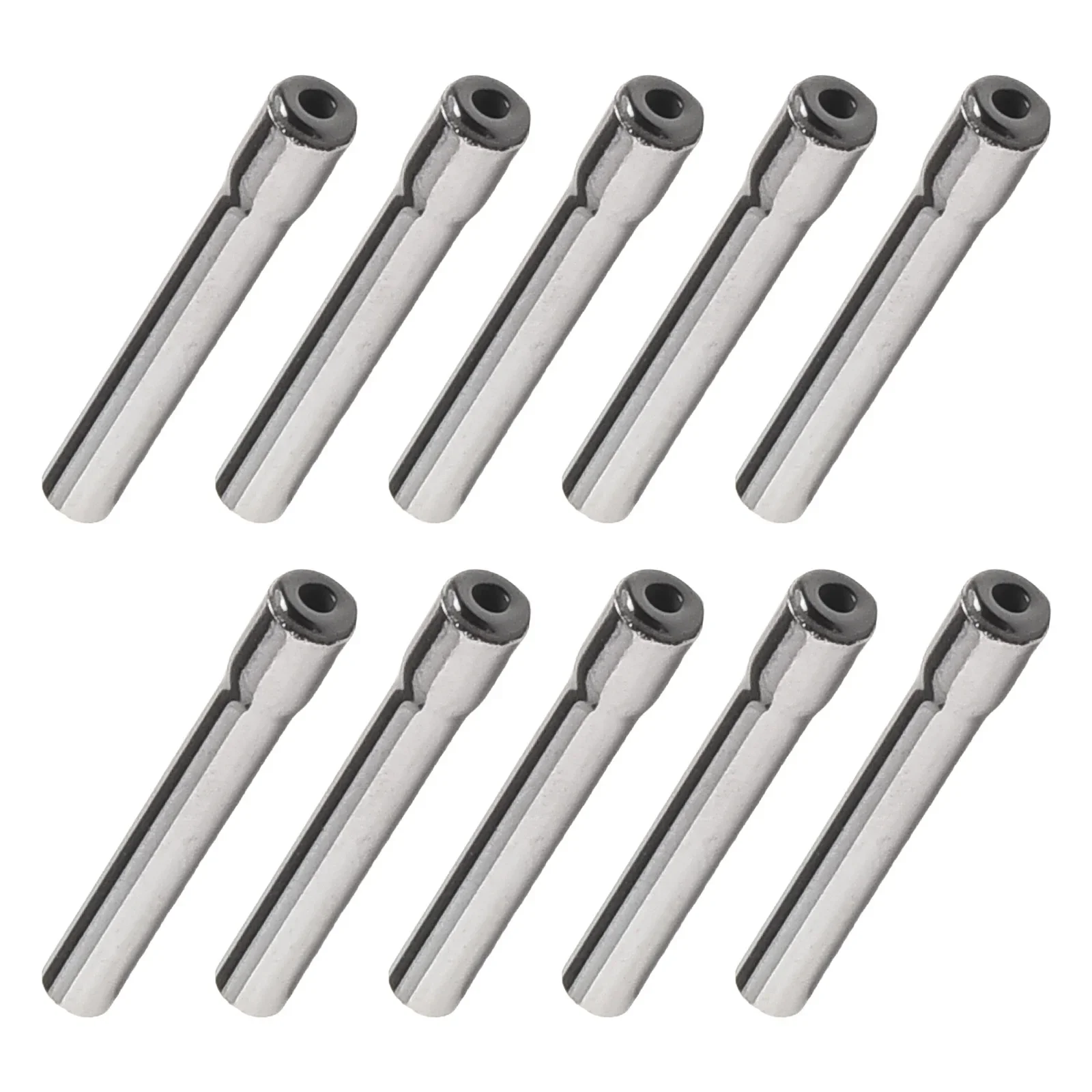 Tops Fishing Rod Tip Guide 1.2mm~2.1mm 10pcs Fishing Guides Hollow Parts Repair Rod Silver Stainless Steel Tip