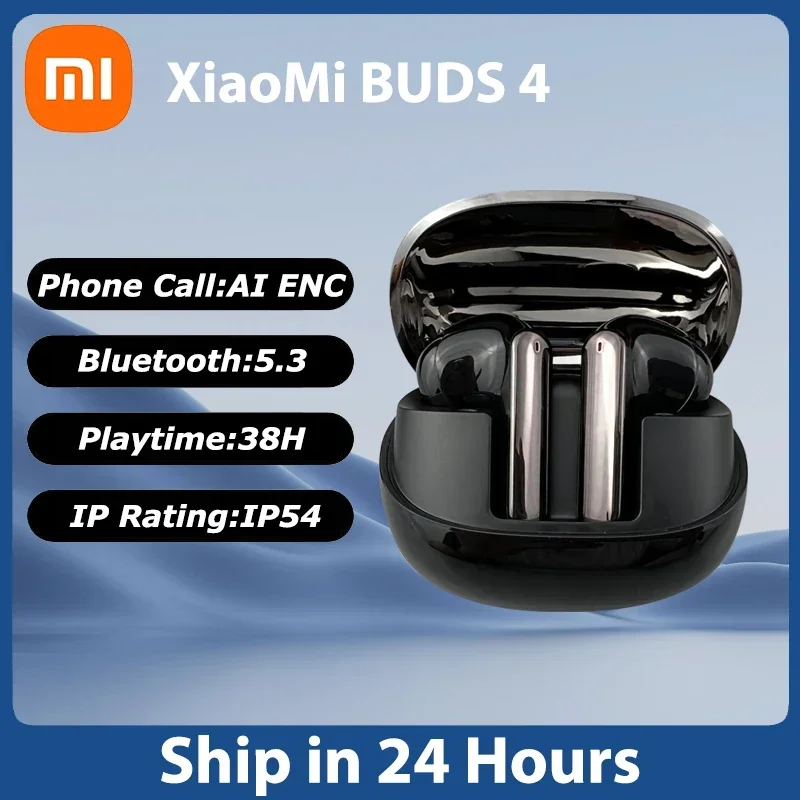 

Беспроводные наушники Xiaomi Buds 4 Pro Mijia, Bluetooth-наушники с шумоподавлением, Hi-Fi стерео звук, встроенный микрофон, гарнитура