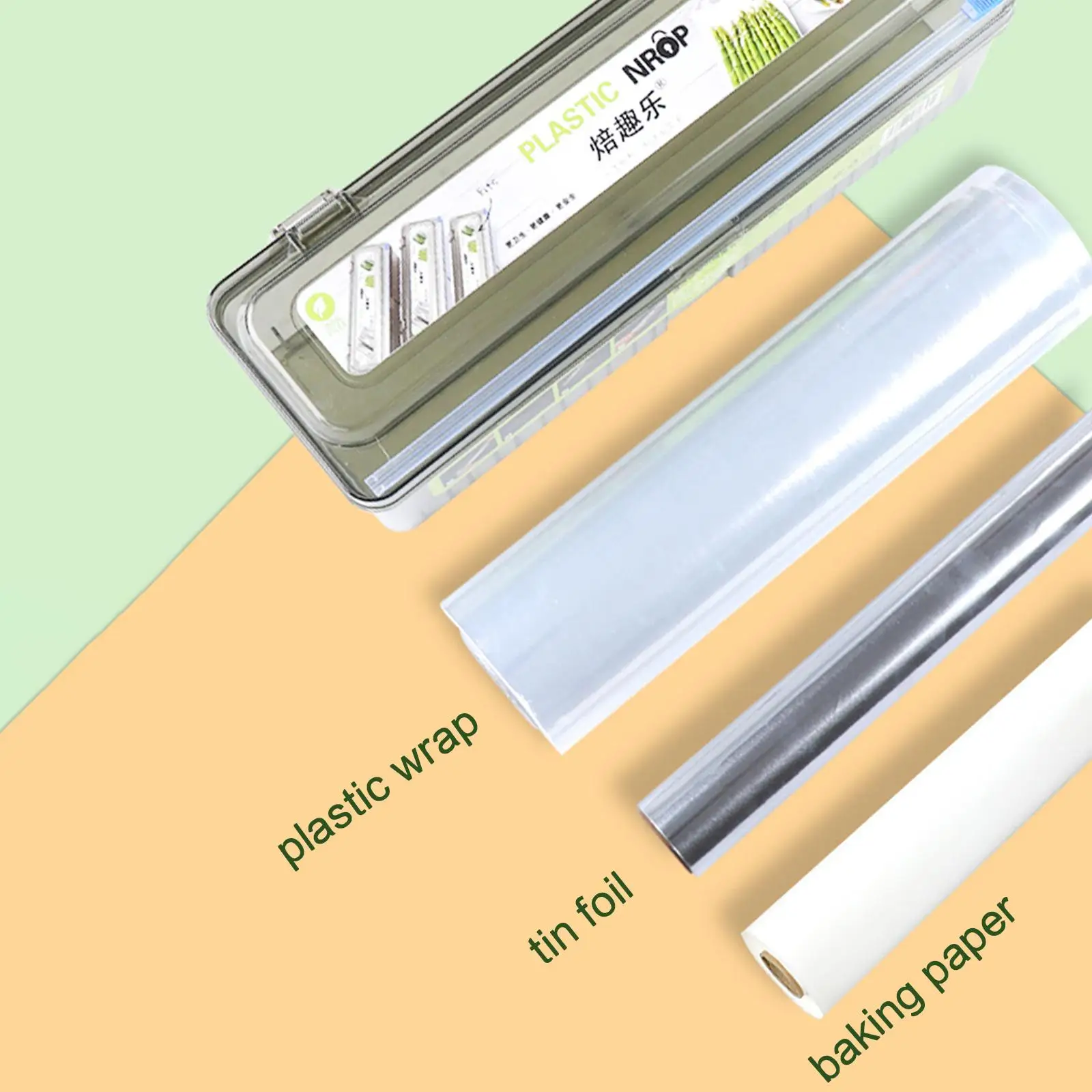 Plastic Wrap Dispenser Foil Cling Film Cutter Food Wrap Organizer Kitchen Tool