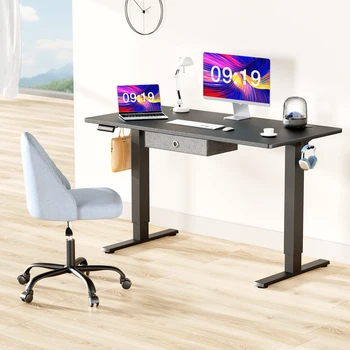 JHK Electric Standing Desk Height Adjustable 55x24 Inch Computer Desk Workstation Ergonomic Work Table for Home Office 2