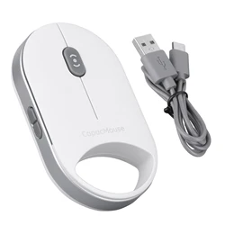 Rechargeable Portable Silent Wireless Mouse with Adjustable DPI (White)