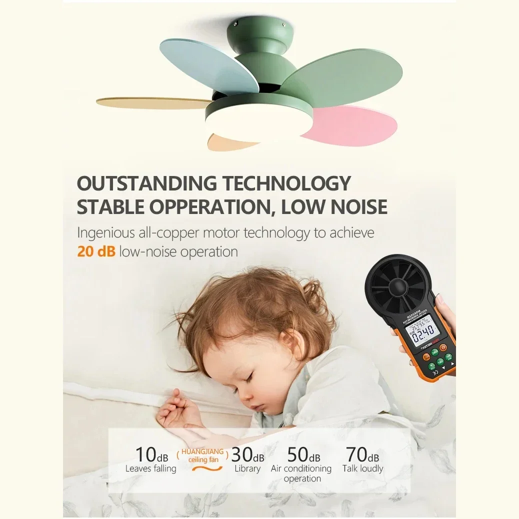 Children Room Ceiling Fan Light Modern Ceiling Fan Light Control Low Floor Household Support 110V 220V