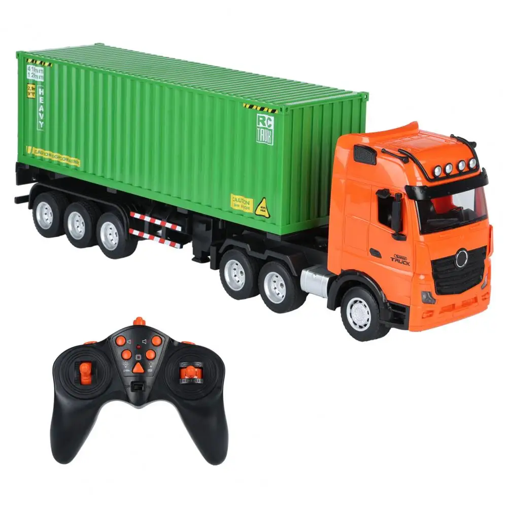 2.4GHz RC Truck Head Car Model Toys 9 Channel Simulation Engineering Transport Electric Remote Control Transport Vehicle Toy 6