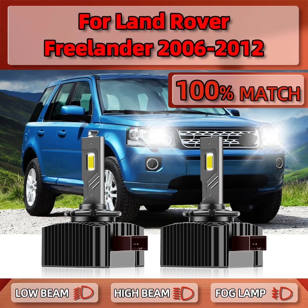 

120W Car Headlights Bulb 25000LM D1S Auto Xenon HID Lamps 6000K 12V For Land Rover Freelander 2006 2007 2008 2009 2010 2011 2012