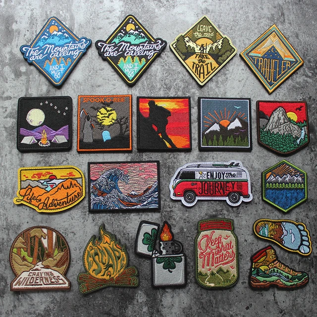 Mountaineering Velcro Patch, Velcro Embroidered Patches
