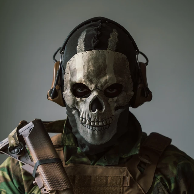 Ghost Mask Cod Ghosts, Cod Mw2 Ghost Face