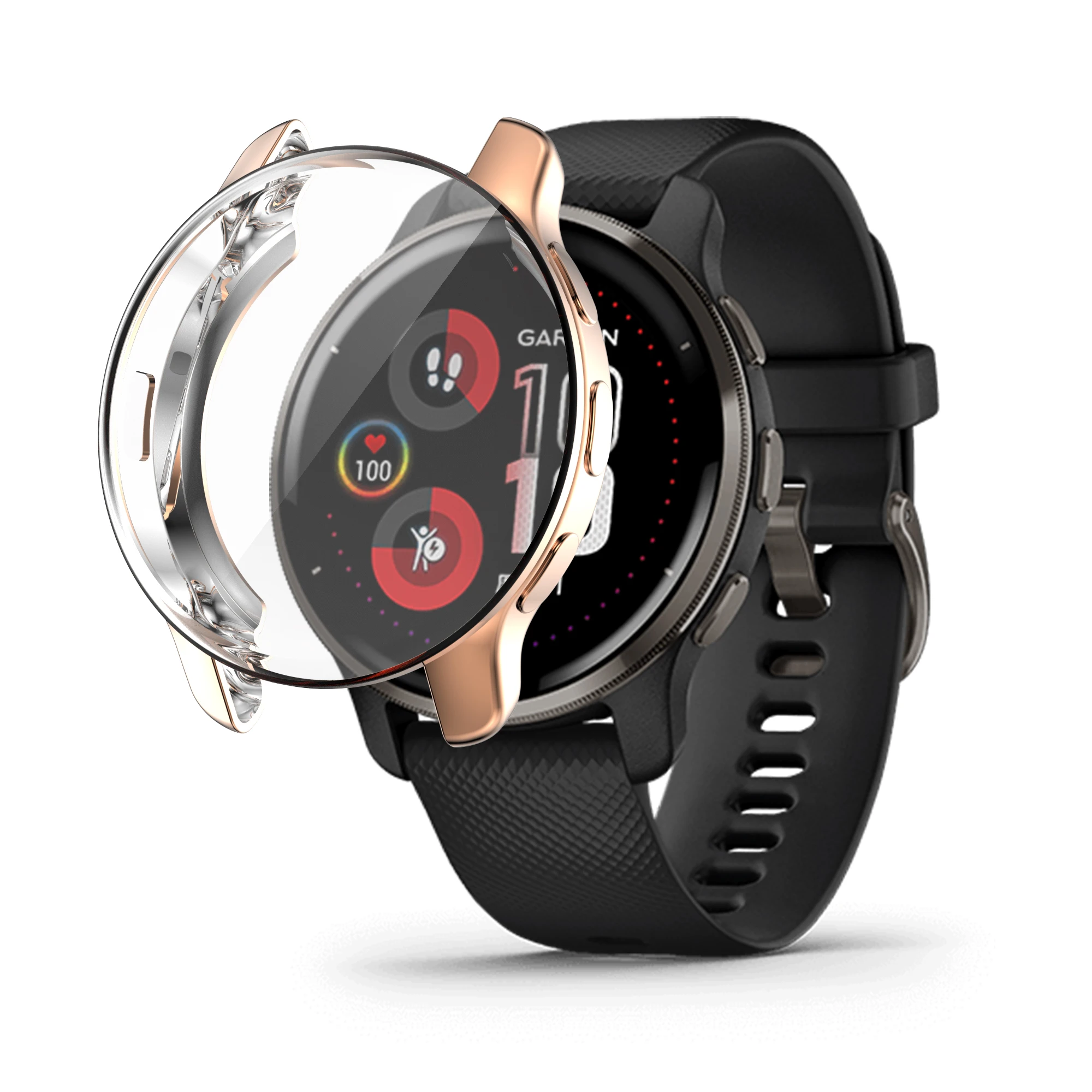 TPU Protective Case For Garmin Venu 2 Plus Watch Full Coverage Screen Protector Sleeve Plating Cases watch screen protector case apple watch screen protector case watch case watch protective case watch cover watch protective cover tpu protective case