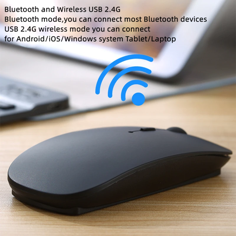 Rechargeable Wireless Bluetooth Mouse – Versatile Multi-Device Connectivity