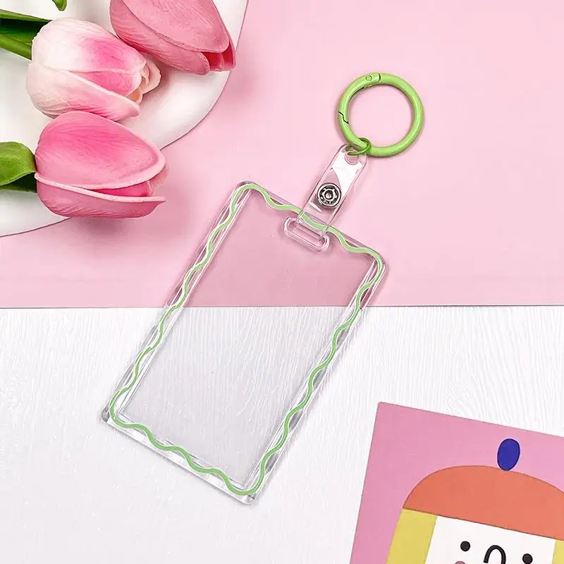 Porte-cartes Transparent Acrylique Pour Photocards - Porte-clés Avec Poche - Style Coréen Pour Fans K-pop