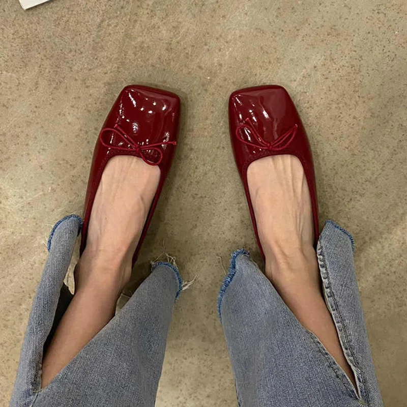 Slip On Women Ballet Flats Fashion Butterfly-knot Shoes 2025 Spring Ladies Elegant Street Style Mary Jane Shoes 4