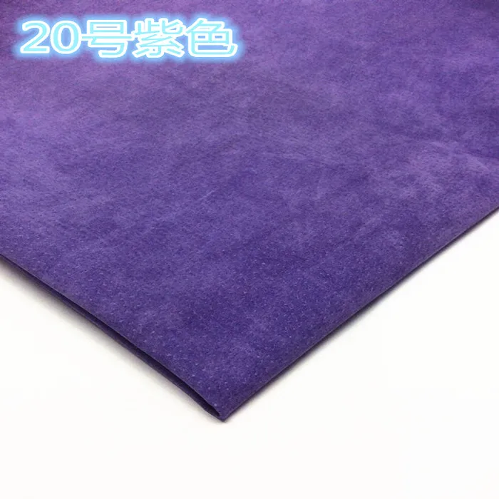 Vibrant Multi-Color Genuine Suede Leather Material for Crafting and DIY Projects