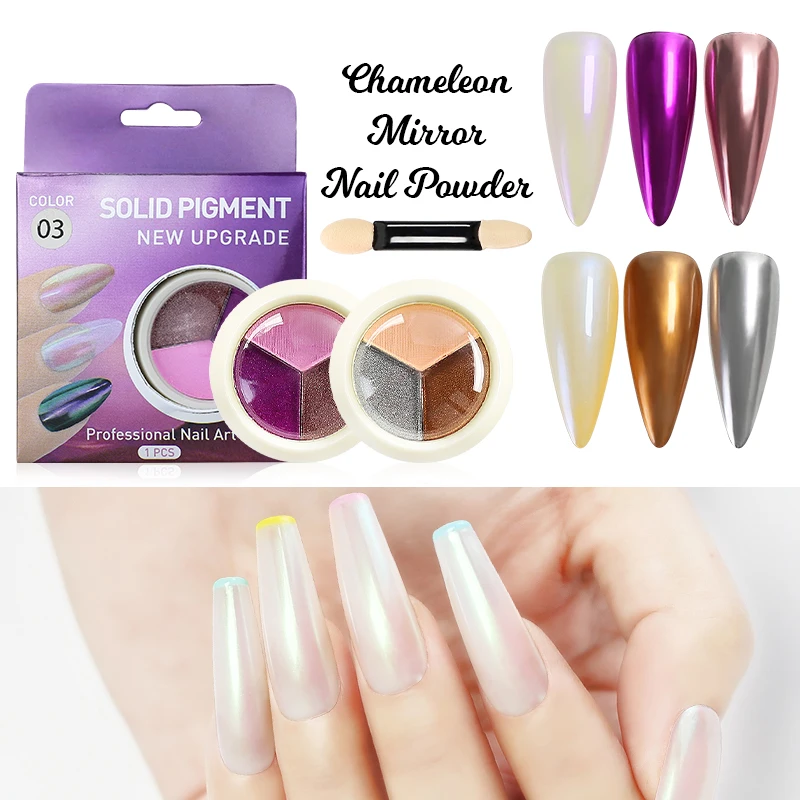 Dazzling Silver/Pink/Gold Nail Holo Grade Glitter Holographics Laser Aurora Solid Mirror Nail Powder Gel Polish Pigment Art