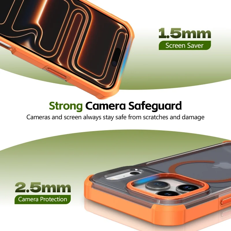 Luxury Magnetic Shockproof Matte Translucent Phone Case