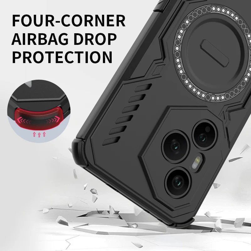 Magnetic Armor Case with Strong Magnet and Heat Dissipation for Full Camera Protection
