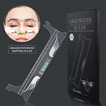 Semi Permanent Eyebrow Positioning Acrylic Marker Ruler Microblading Horizontal Tattoo Bead Mapping Ruler Measuring Brow Tool