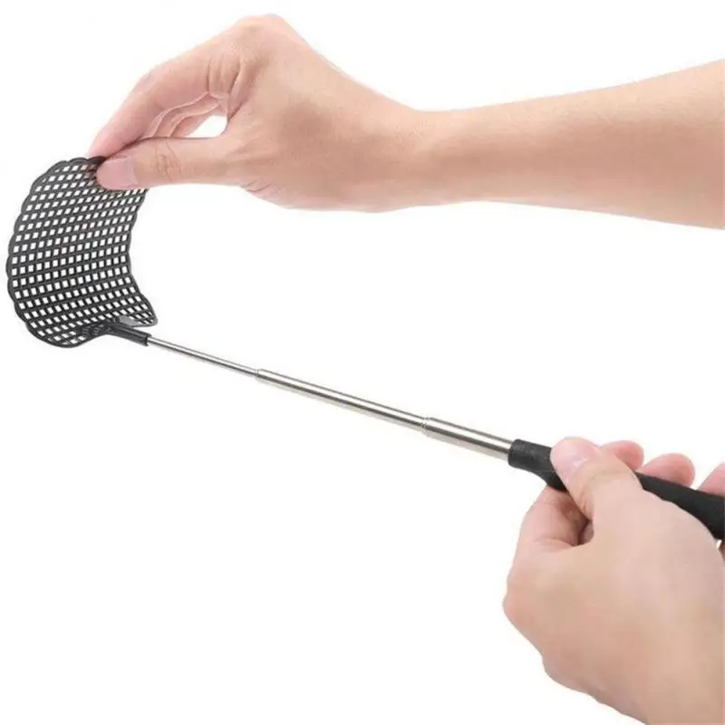 Fly Swatter Retractable Fly Swatter 73cm Plastic Telescopic Extendable Fly Swatter Prevent Pest Mosquito Tool