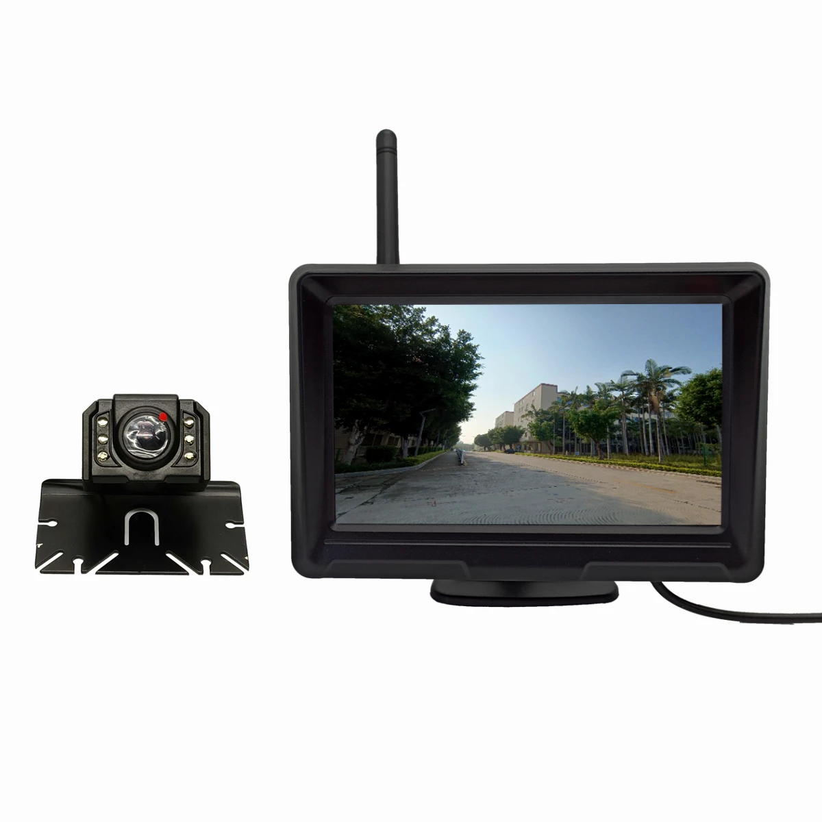 5인치 무선 미니 모니터와 차량 전후방 카메라 2.4G WiFi TV LCD 소형..