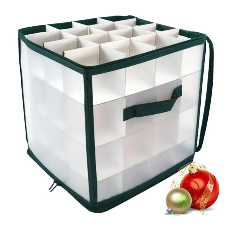 Christmas Bauble Storage Box 64Grid Baubles Storage Christmas Balls Xmas Tree Decorations Organizer Bauble Toys christmas storage box holiday decoration box