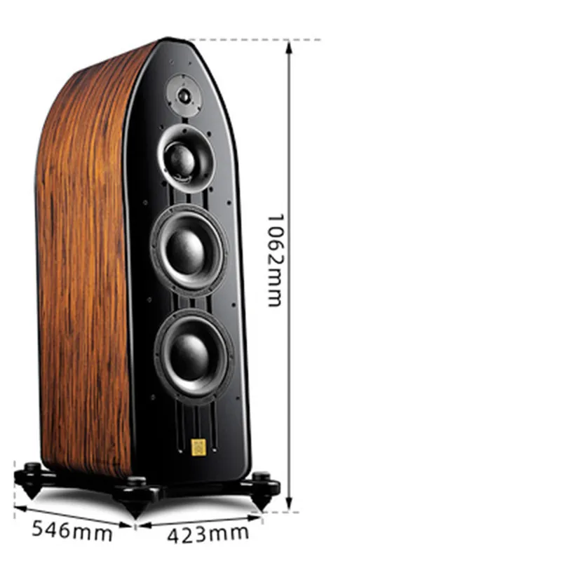 P82 Dual 8-inch Three-Way Four-Unit Large Steamed Bun Midrange HiFi Loudspeakers 4Ohm/300W