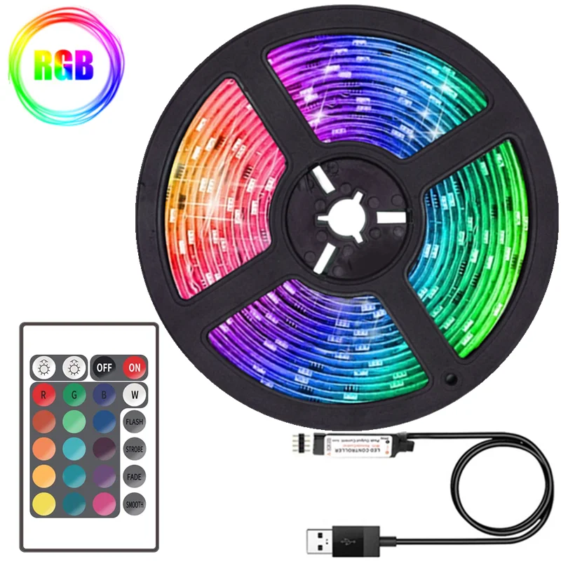 

Светодиодная лента RGB 2835 с инфракрасным управлением, 5 в пост. Тока