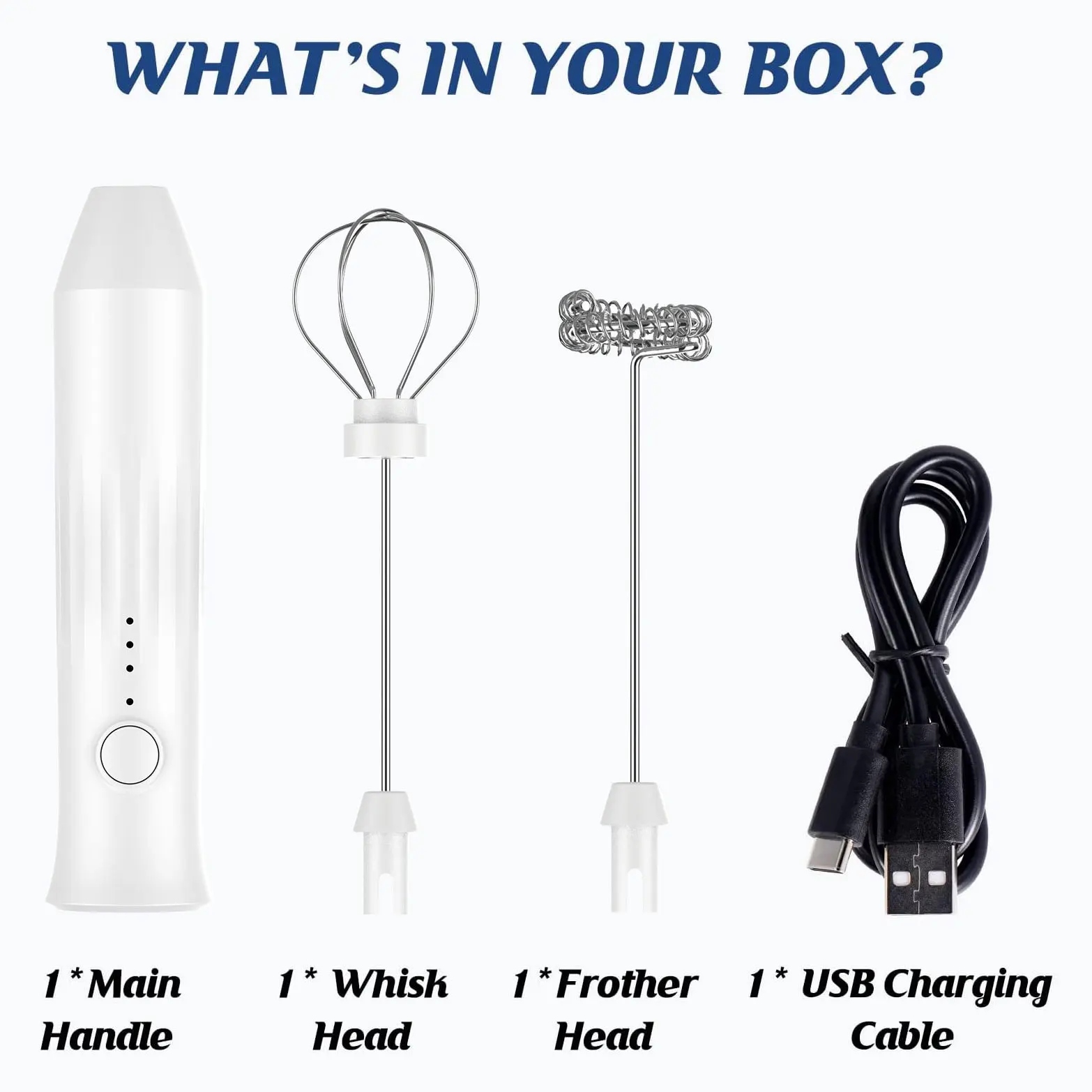 صانع رغوة الحليب الصغيرة USB قابل لإعادة الشحن 3 س...