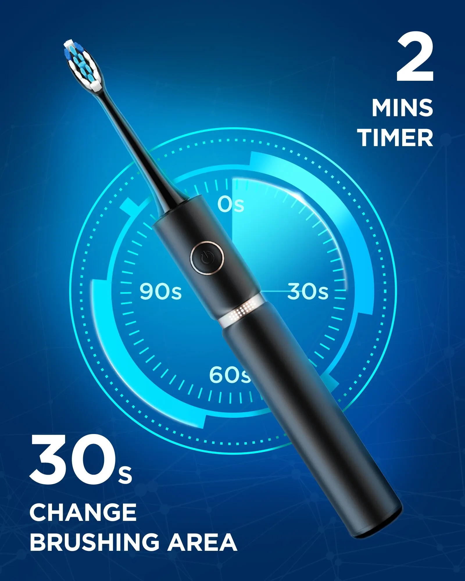 Electric Toothbrush Fairywill P11 Sonic Whitening Electric Toothbrush Rechargeable USB Charger Ultra Powerful Waterproof 8 Heads and 1 Travel Case