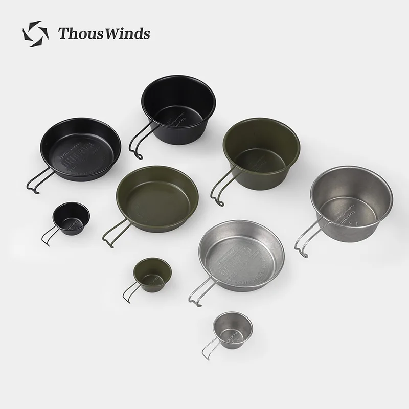 Thous Winds 캠핑 컵, 시에라 컵, 야외 캠핑 식기, 볼 플레이트, 배낭 하이킹 피크닉 캠핑 용품, 40 ml, 280 ml, 450ml, Camping Sierra Cup