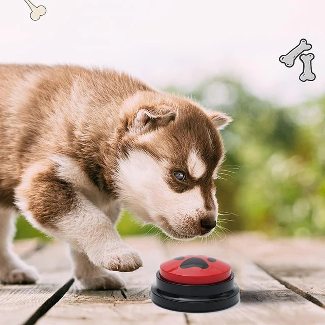 4/8/10pcs Dog Squeak Toys With Cute Claw Print Button Recordable Pet Communication Dog Toys Dog Talking Button Dog Accessories 5