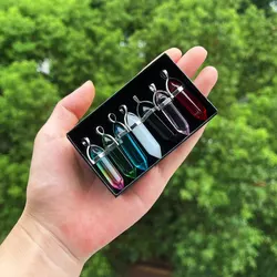 7-Piece Bullet Shape Healing Chakra Crystal Set for Jewelry Making and Décor (7PCs)
