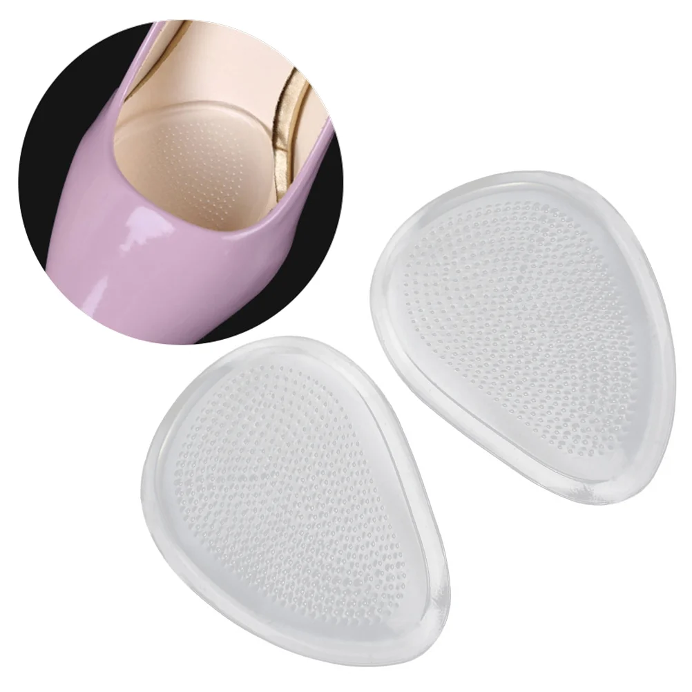 

5 Pairs Silicone Half Insoles Clear Forefoot Cushion Metatarsal Pads Foot Cushions for Men Women