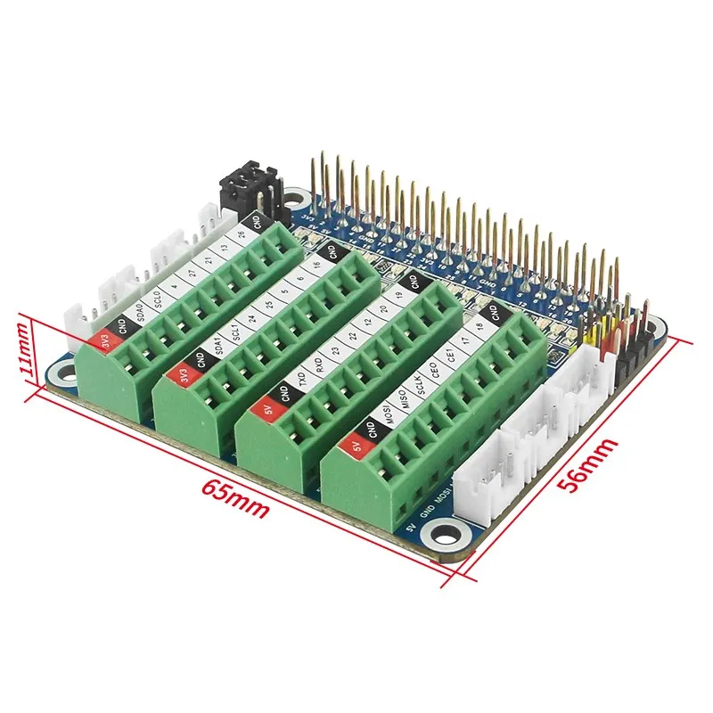 Bloco Terminal Led Breakout Board Hat Teste Placa de Expansão Raspberry pi Gpio Status 4b 3b Mais 3b 3a + - Imagem 2