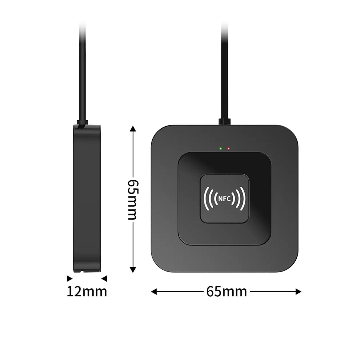 USB 2.0 Smart Card Reader 2-in-1 IC Card Reader with Contact and NFC for Bank ATM Tax Reporting