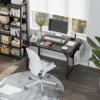 Computer Desk 40 Inch Small Office Desk Modern Writing Desk with Storage Bag Work Study Table with Headphone Hook, Black 1