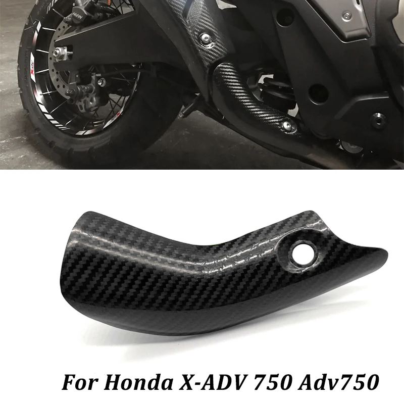 Honda X-ADV Adv750 Exhaust System Middle Carbon Fiber Connection Pipe Heat Shield Cover Guard Anti-Scald Shie Motorcycle motorcycle accessories