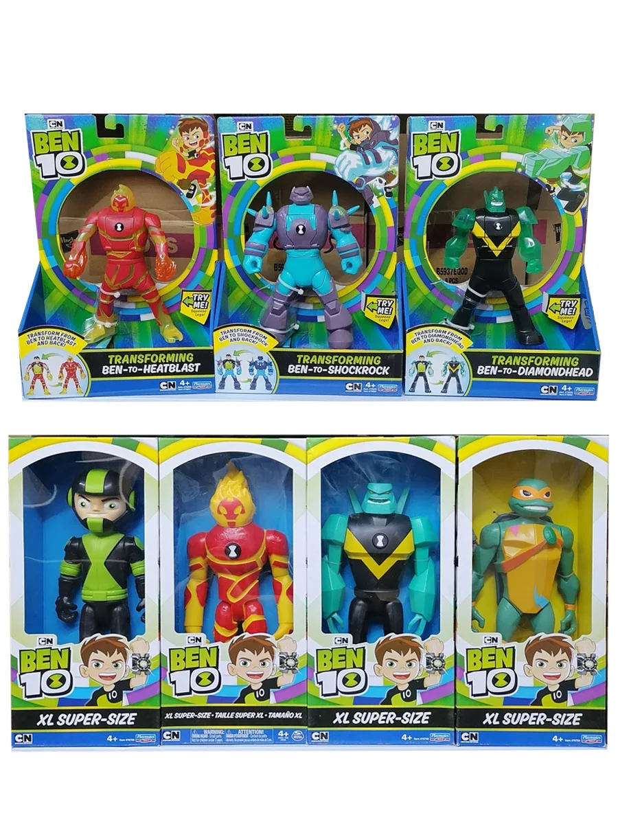 Playmates Ben10 Omnitrix Headblast Diamondhead Ben Tennyson Giunti Deformazione Mobile Action Figure Model Toys Regali Per Bambini