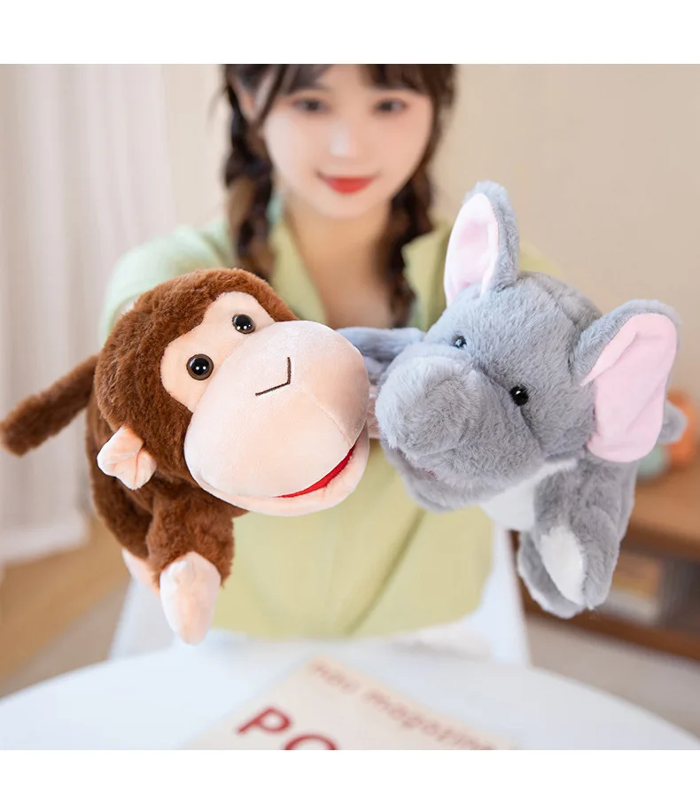 Kawaii Stuffed Plush Animal Puppets - Educational Baby Toys for Kids