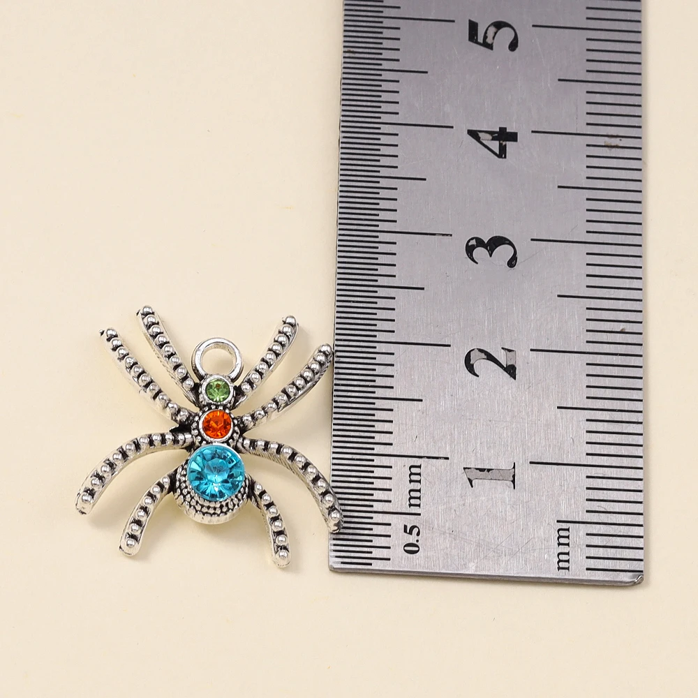 Leslie 10 Stück Halloween-Anhänger, niedlich, böse Fledermaus, Spinne, Geist, Charms für DIY handgefertigte Halskette, Armband, Schmuckherstellung, Zubehör – Detail 21