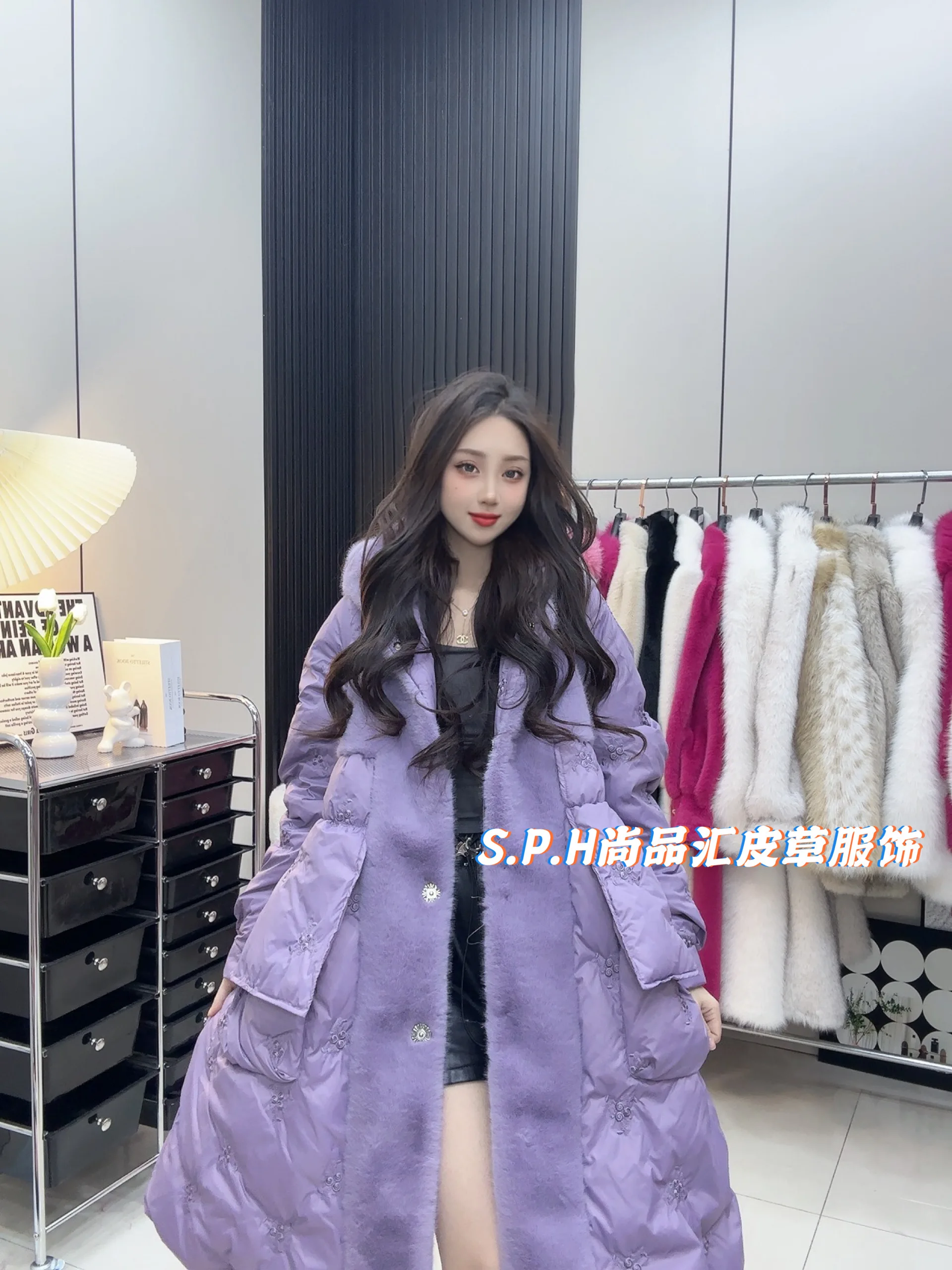 Fashion Temperament Hooded Sweet Long Down Jacket Women 2023 Fall Winter Thick Slim Coats Long Sleeve Faux Fur Coat Female