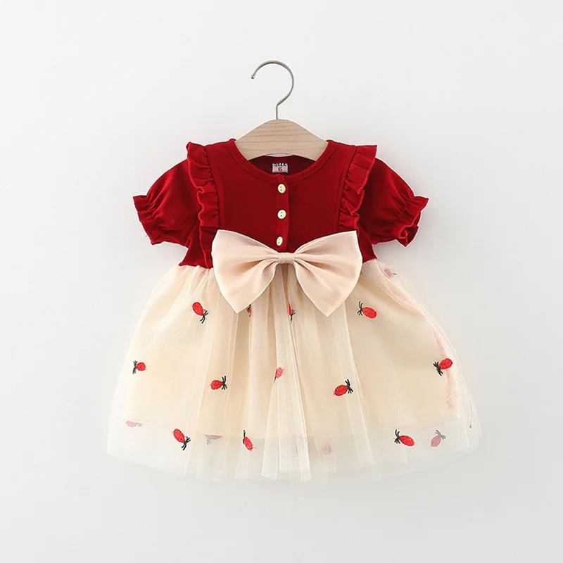 Baby Dresses for Girls Summer Short Sleeve Baby Girl One-piece
