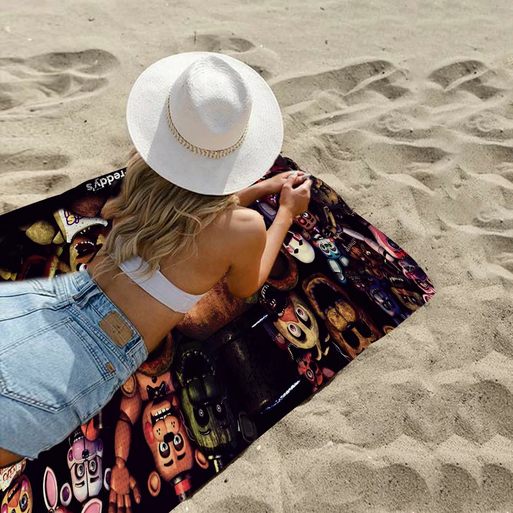 Fnaf Five-nights-At-Freddys Towel Microfiber Beach Towel Absorbent Quick dry Soft Yoga Swimming Resort Mountain Climbing microfiber towel