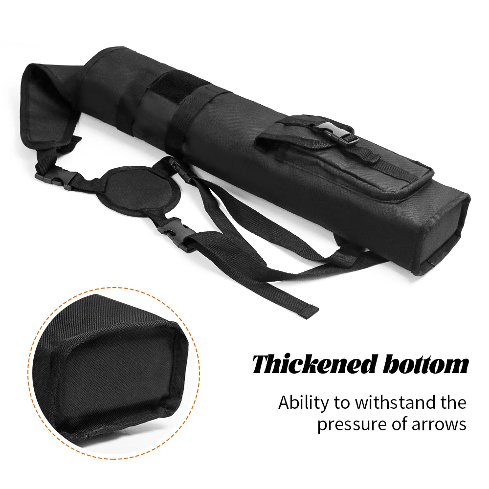 Archery Back Arrows Quiver Bag, Quiver Arrow Holder with Molle System and Pockets Archery Quiver for Hunting Shooting Target Pra 3