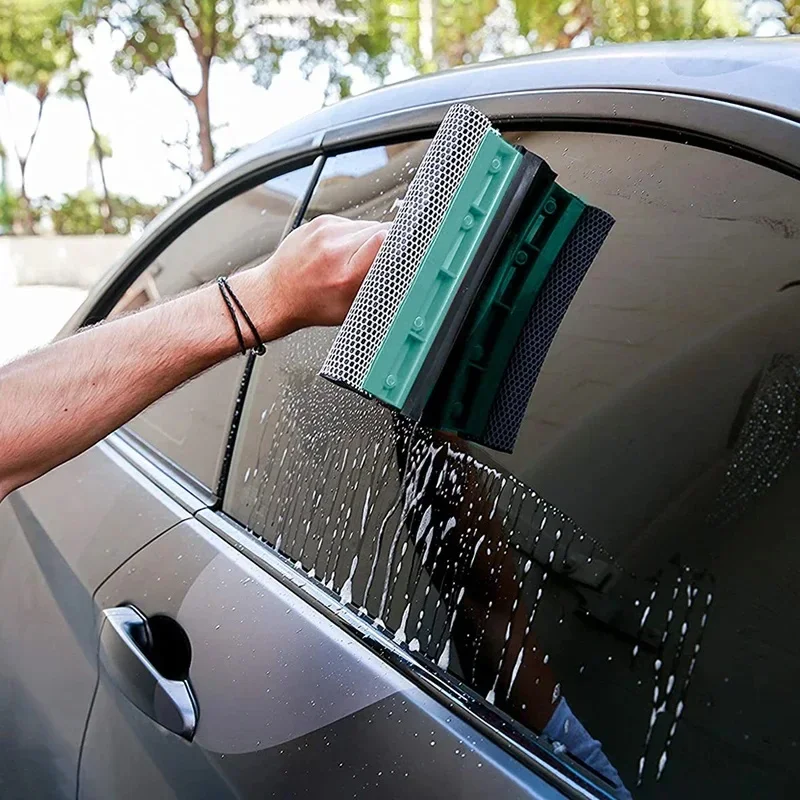 Window Glass Cleaner Wiper with Spray Scraper