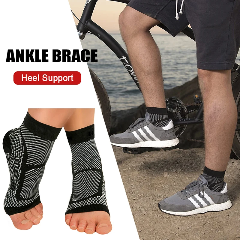 

Поддерживающая повязка для сжатия голеностопа для облегчения боли от растяжения голеностопа, ахиллового тендинита, подошвенного фасциита, пятки