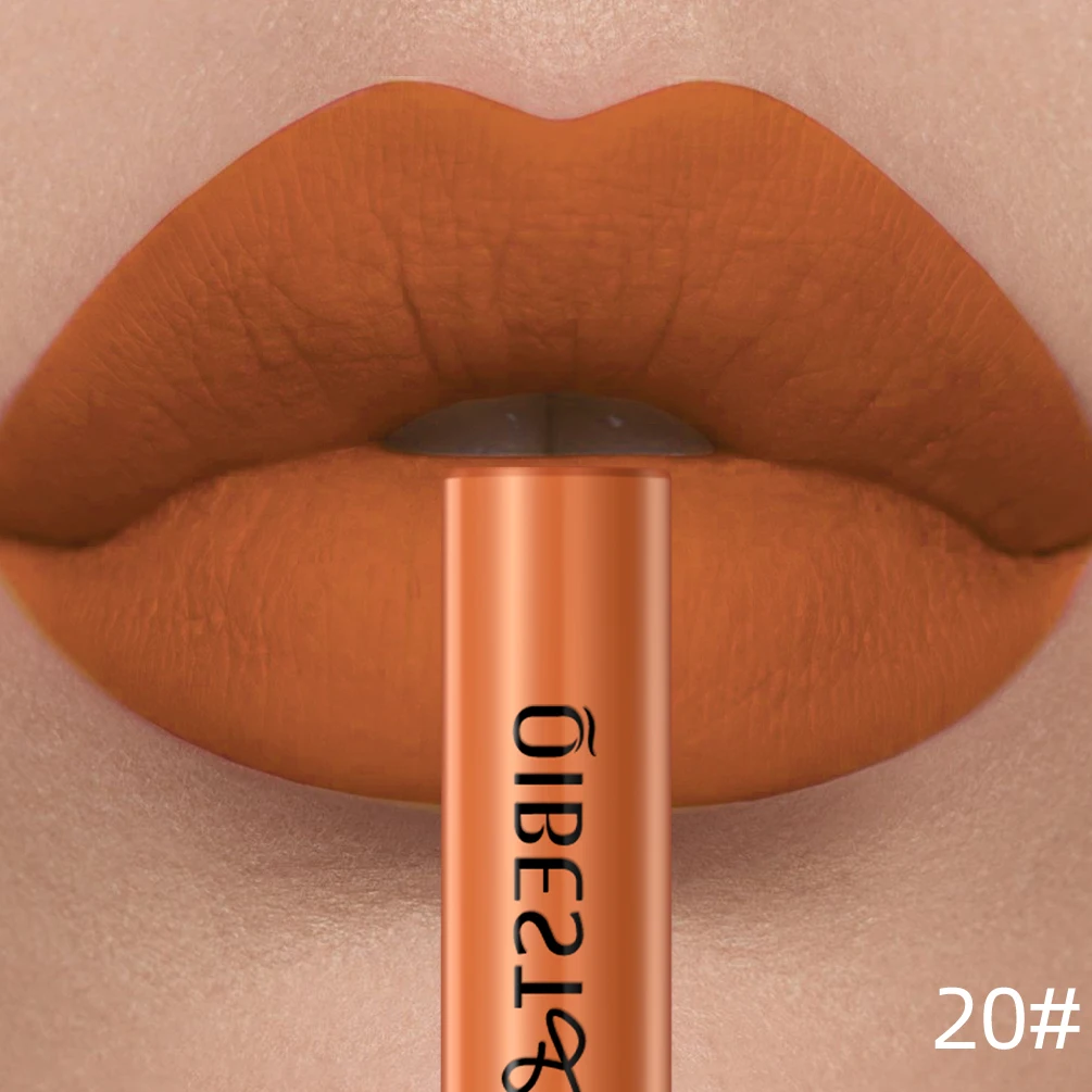 thumbnail image 1 of QIBEST Liquid Lipstick Waterproof Velvet Nude Matte Sexy Red Lip Gloss Long Lasting Nonstick Lip Stain Makeup 24 Colors Hots, 1 of 5